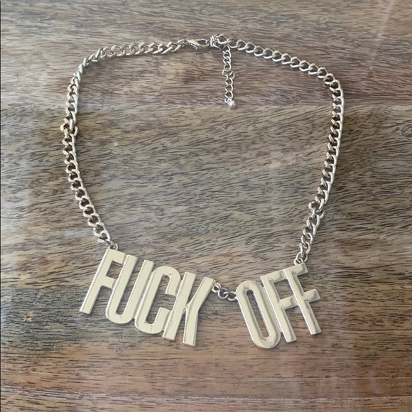 Jewelry - FUCK OFF Fashion Jewelry Gold Necklace